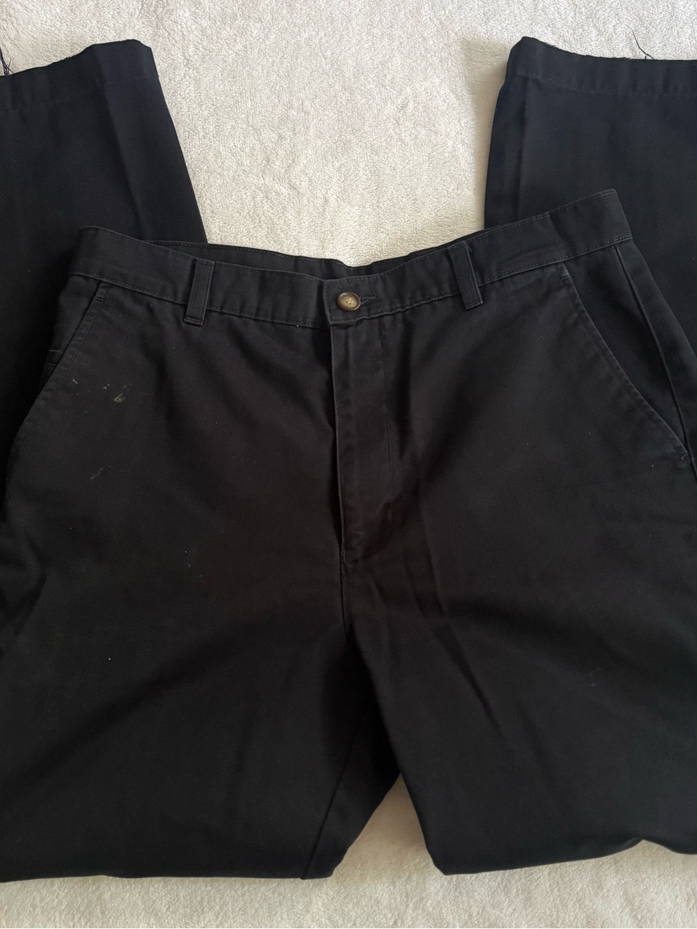 Men's Black Casual Pants - Classic Straight Fit